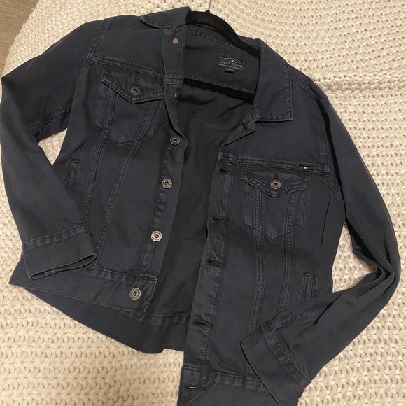 Lucky brand black denim jacket - Picture 1 of 2